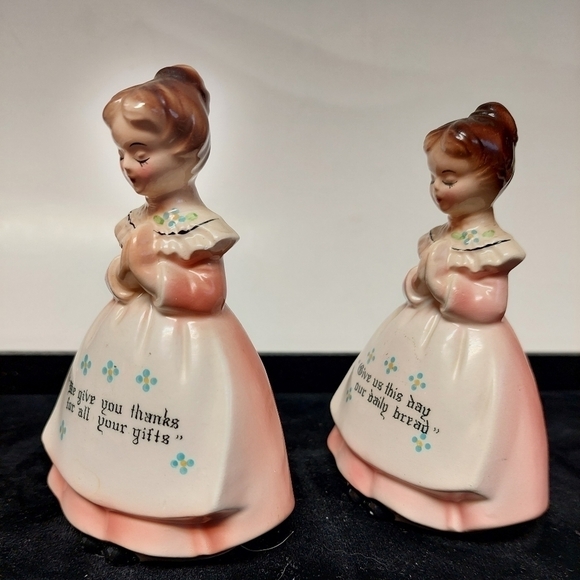 Vintage* 50s Enesco Praying Girls - Picture 3 of 8